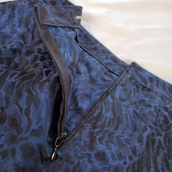 Miss Sixty Brocade Tulip Wrap Skirt Blue Black Animal Print - Picture 12 of 12